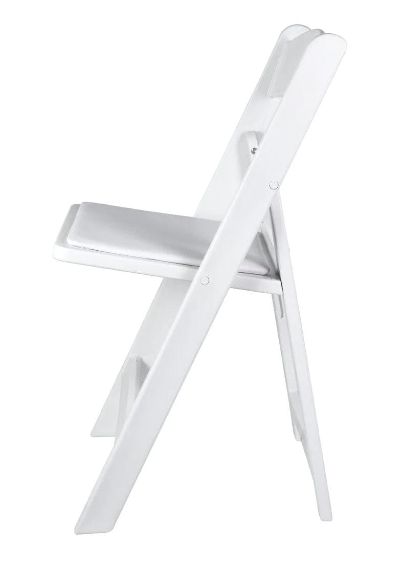 Chivari 100 Pack White Resin Folding Chair CFRW2-CX-T-100