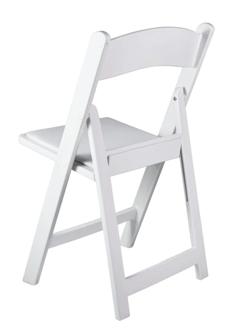 Chivari 100 Pack White Resin Folding Chair CFRW2-CX-T-100