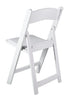 Chivari 100 Pack White Resin Folding Chair CFRW2-CX-T-100