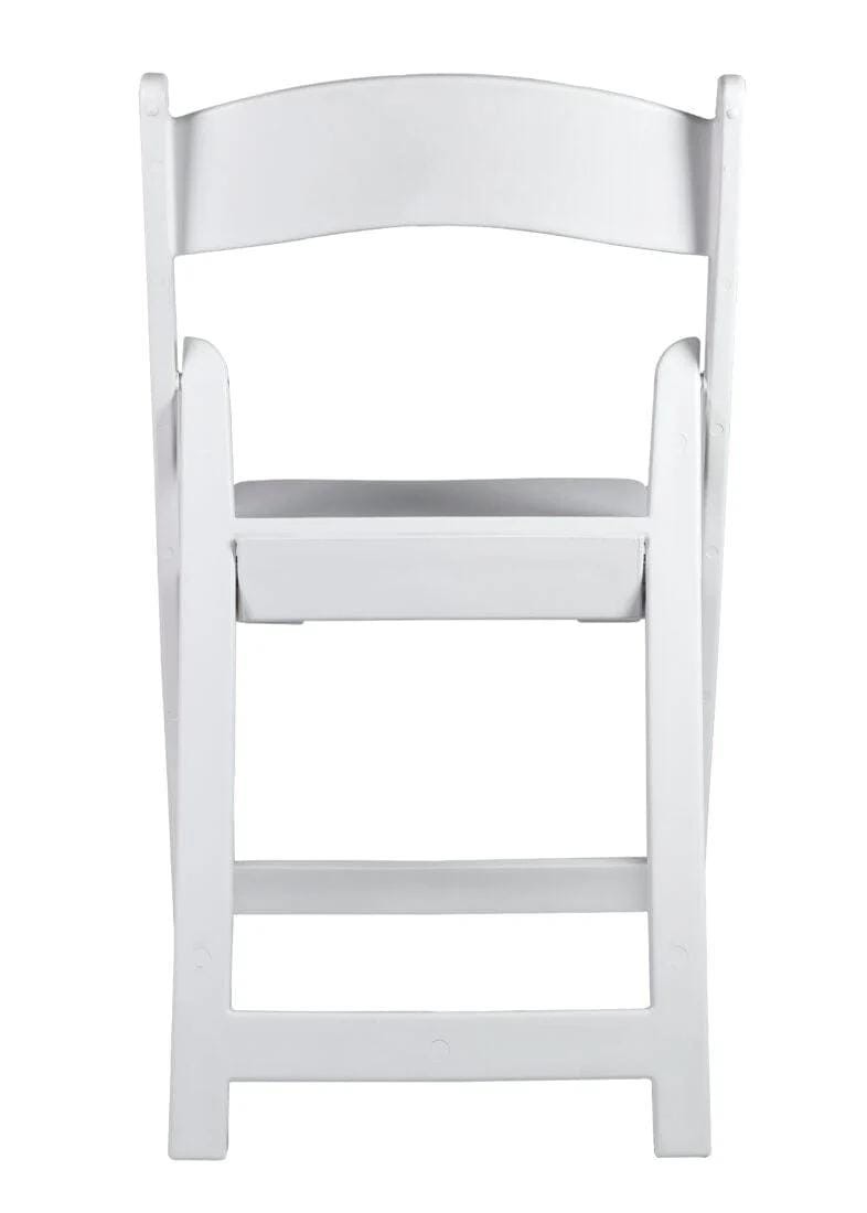 Chivari 100 Pack White Resin Folding Chair CFRW2-CX-T-100