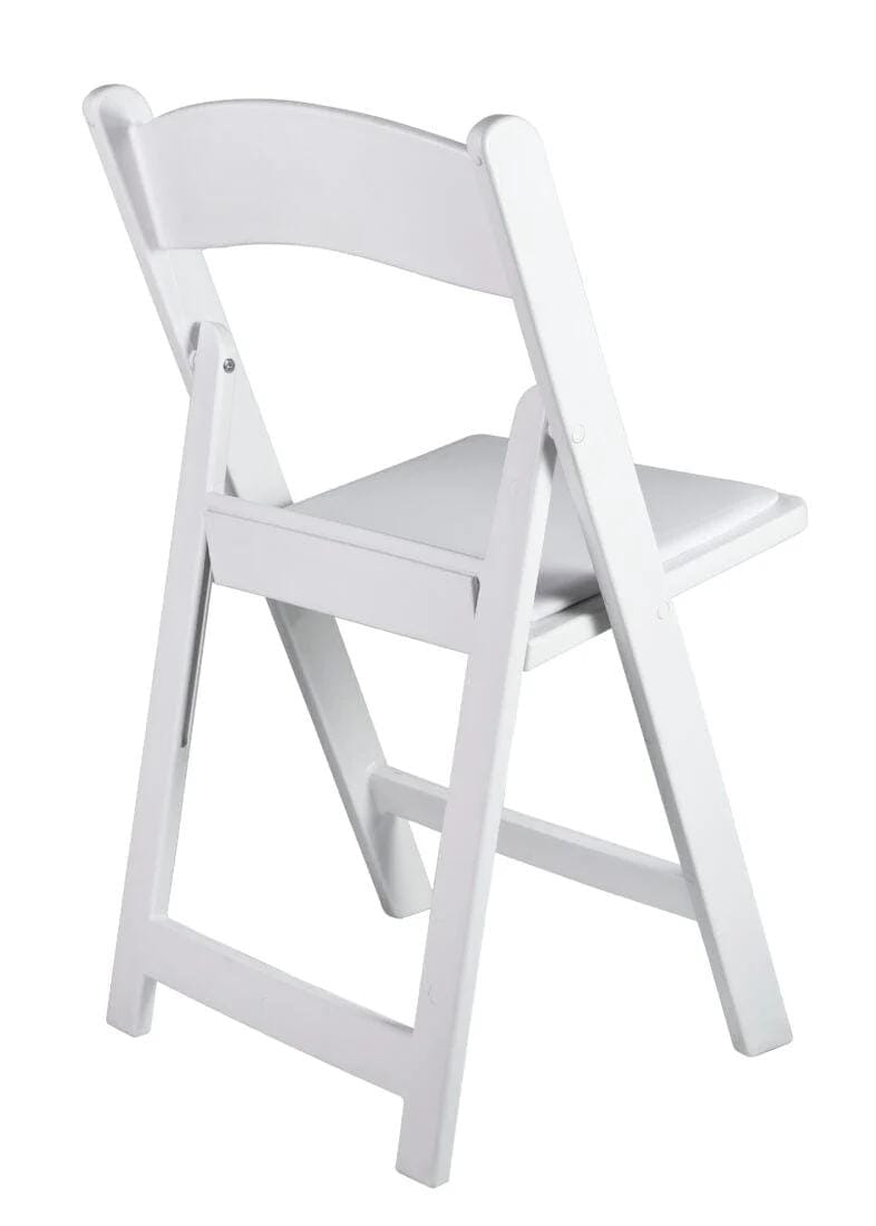 Chivari 100 Pack White Resin Folding Chair CFRW2-CX-T-100