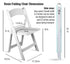 Chivari 100 Pack White Resin Folding Chair CFRW2-CX-T-100