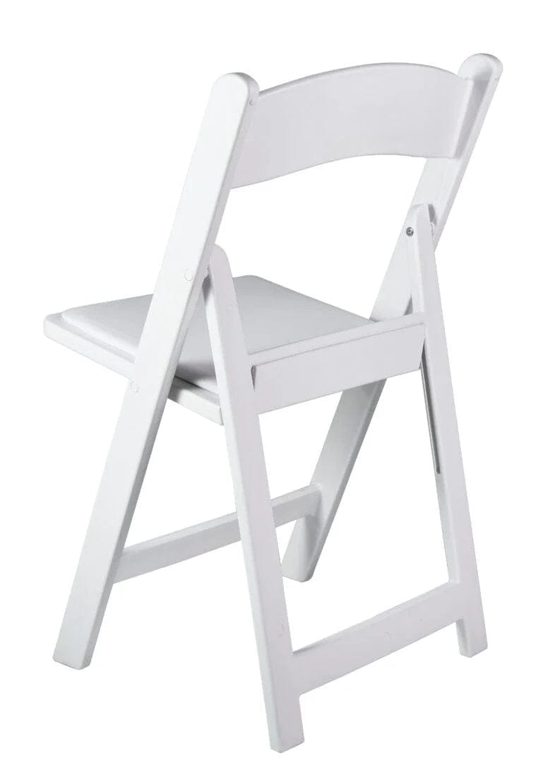 Chivari White Resin Folding Chair, 100 Pack CFRW2-KT-100