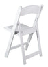 Chivari White Resin Folding Chair, 100 Pack CFRW2-KT-100