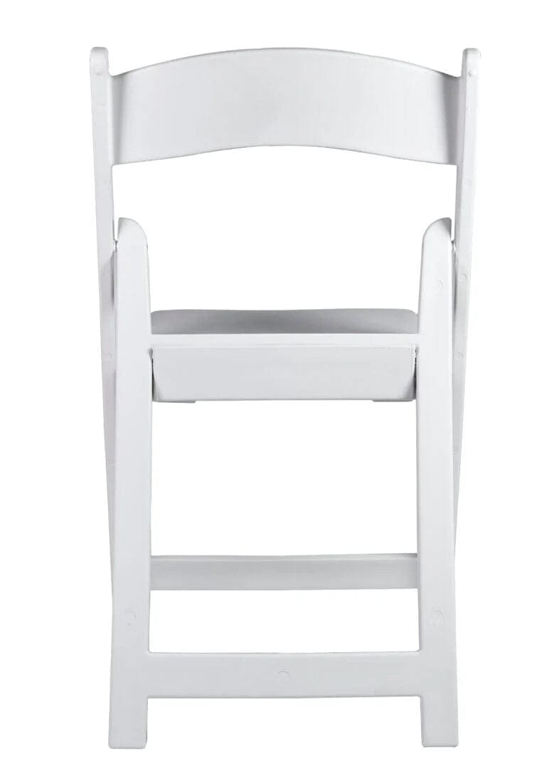 Chivari White Resin Folding Chair, 100 Pack CFRW2-KT-100