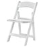 Chivari 100 Pack White WoodGrain™ Resin Folding Chair CFRWB-A-100