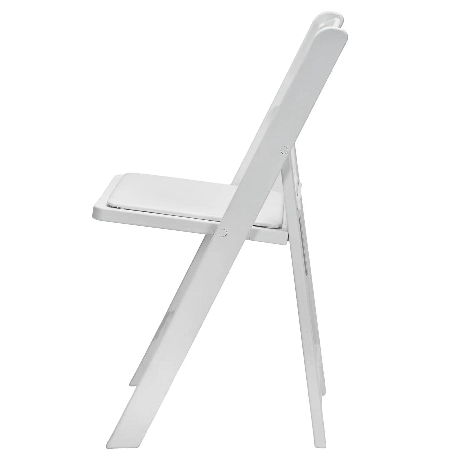 Chivari 100 Pack White WoodGrain™ Resin Folding Chair CFRWB-A-100
