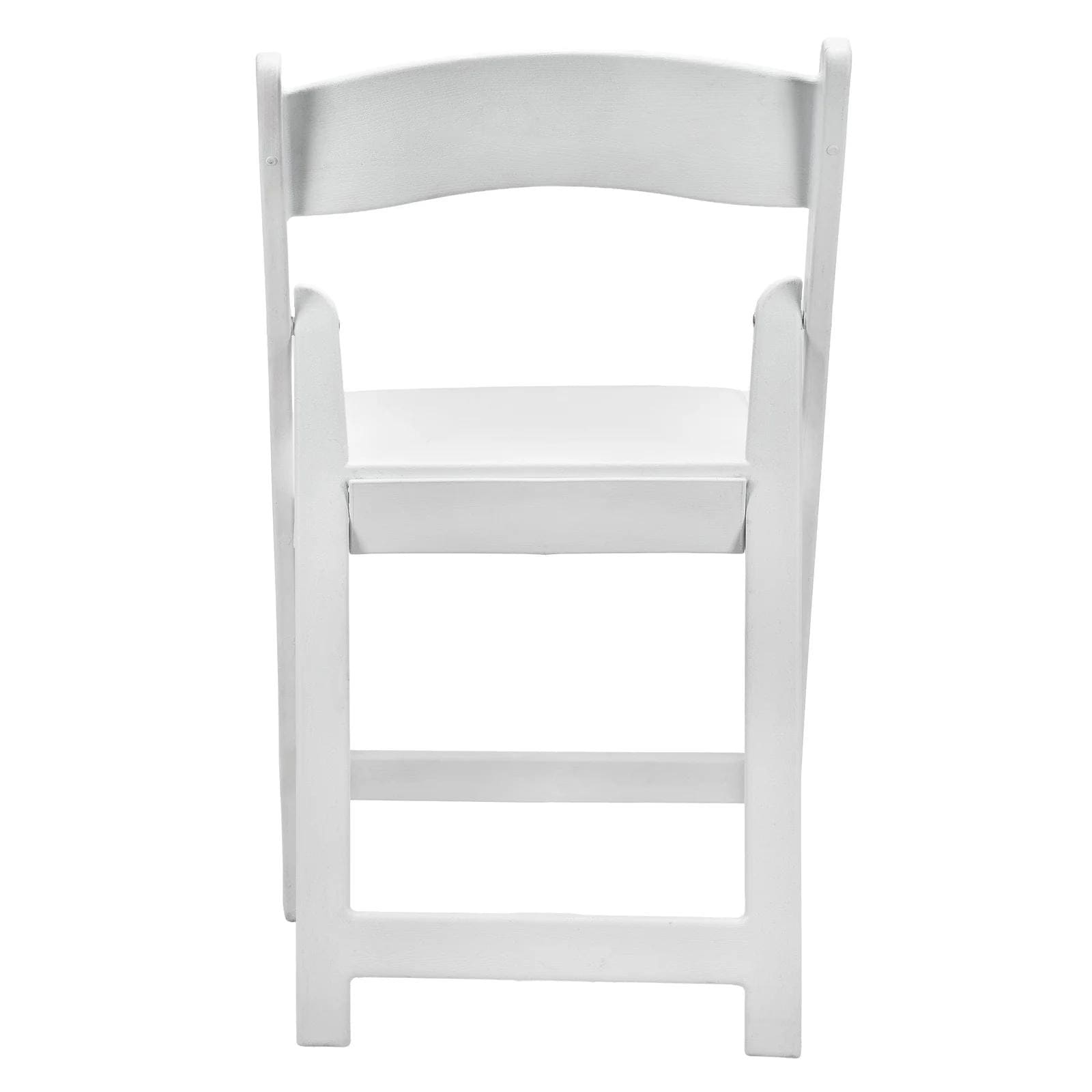 Chivari 100 Pack White WoodGrain™ Resin Folding Chair CFRWB-A-100