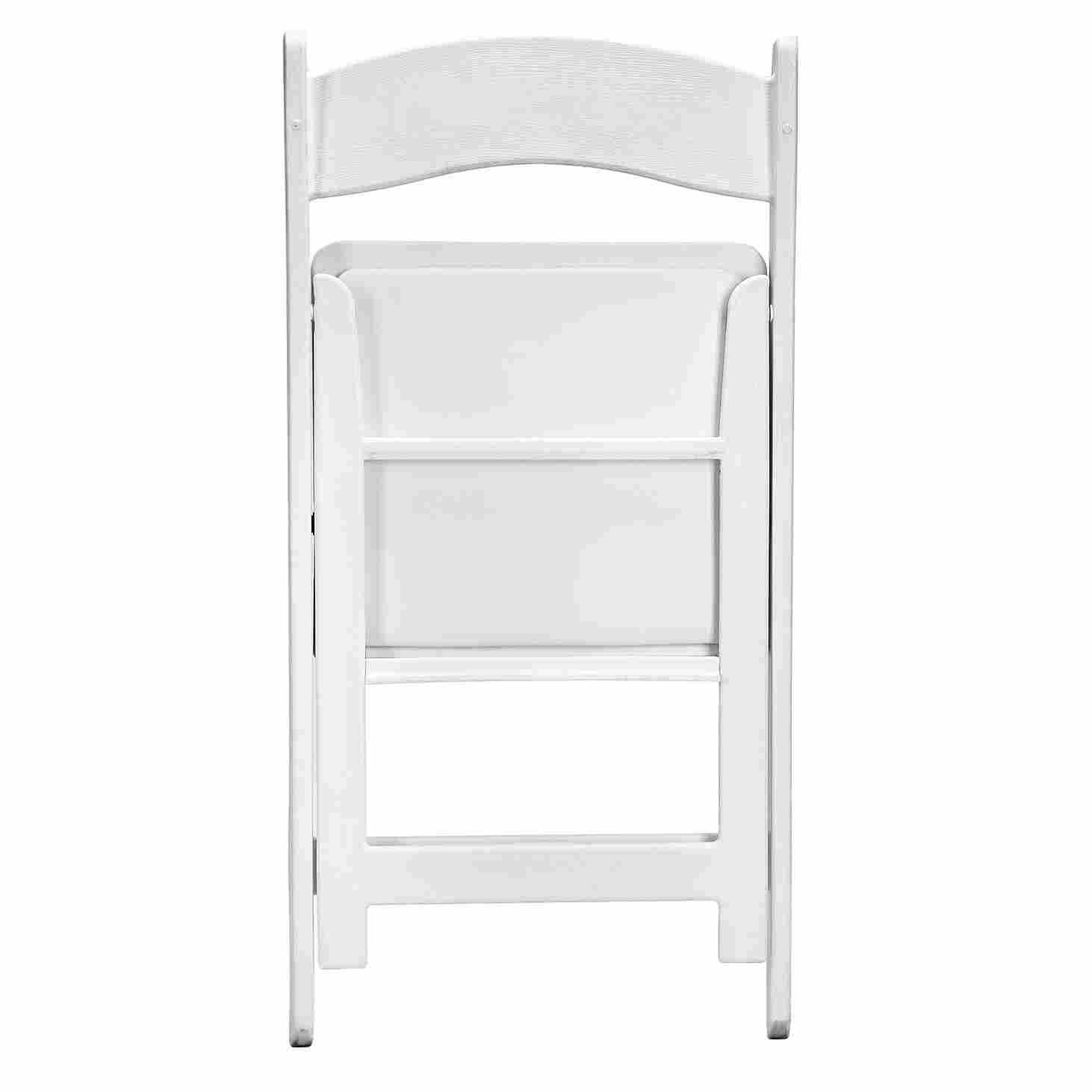 Chivari 100 Pack White WoodGrain™ Resin Folding Chair CFRWB-A-100