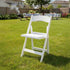 Chivari White WoodGrain™ Resin Folding Chair CFRWB-A