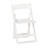 ChairMates White Grass and Sand Series Resin Folding Chair with White Vinyl Cushion and Stainless Steel Hardware CFRWGS-AX-T