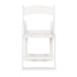 ChairMates White Grass and Sand Series Resin Folding Chair with White Vinyl Cushion and Stainless Steel Hardware CFRWGS-AX-T