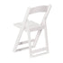 ChairMates White Grass and Sand Series Resin Folding Chair with White Vinyl Cushion and Stainless Steel Hardware CFRWGS-AX-T