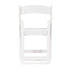 ChairMates White Grass and Sand Series Resin Folding Chair with White Vinyl Cushion and Stainless Steel Hardware CFRWGS-AX-T