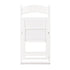 ChairMates White Grass and Sand Series Resin Folding Chair with White Vinyl Cushion and Stainless Steel Hardware CFRWGS-AX-T