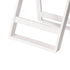 ChairMates White Grass and Sand Series Resin Folding Chair with White Vinyl Cushion and Stainless Steel Hardware CFRWGS-AX-T