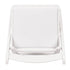 ChairMates White Grass and Sand Series Resin Folding Chair with White Vinyl Cushion and Stainless Steel Hardware CFRWGS-AX-T