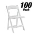 Chivari 100 Pack White SuperResin™ Folding Chair with Stainless Steel Hardware CFRWS-AX-T-100