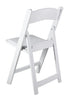 Chivari 100 Pack White SuperResin™ Folding Chair with Stainless Steel Hardware CFRWS-AX-T-100