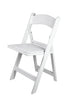 Chivari 100 Pack White SuperResin™ Folding Chair with Stainless Steel Hardware CFRWS-AX-T-100