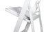 Chivari 100 Pack White SuperResin™ Folding Chair with Stainless Steel Hardware CFRWS-AX-T-100