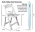 Chivari 100 Pack White SuperResin™ Folding Chair with Stainless Steel Hardware CFRWS-AX-T-100