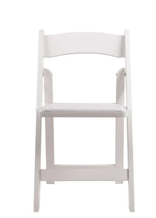 Chivari 40 Pack White ToughWood Folding Chairs with White Cushions CFWW-WHI-AX-T-40