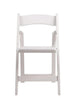 Chivari 40 Pack White ToughWood Folding Chairs with White Cushions CFWW-WHI-AX-T-40