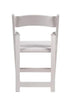 Chivari 40 Pack White ToughWood Folding Chairs with White Cushions CFWW-WHI-AX-T-40