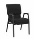 Chivari Black Fabric Church Chair with Dual Arms Cut Away Back 20.5" on Black Frame CH20BB-D-ZF-T
