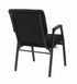 Chivari Black Fabric Church Chair with Dual Arms Cut Away Back 20.5" on Black Frame CH20BB-D-ZF-T