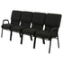 Chivari Black Fabric Four Seat Waiting Room Chair/Loveseat on Black Frame CH20BB-LR4-KIT