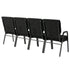 Chivari Black Fabric Four Seat Waiting Room Chair/Loveseat on Black Frame CH20BB-LR4-KIT
