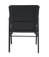 Chivari Black Vinyl Church Chair with Dual Arms Cut Away Back 20.5"  on Black Frame CH20BBV-D-ZF-T
