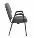 Chivari Gray Fabric Church Chair w/ Dual Arms  Cut Away Back 20.5" on Silver Vein Frame CH20GRSV-D-ZF-T