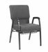 Chivari Gray Fabric Church Chair w/ Dual Arms  Cut Away Back 20.5" on Silver Vein Frame CH20GRSV-D-ZF-T