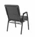 Chivari Gray Fabric Church Chair w/ Dual Arms  Cut Away Back 20.5" on Silver Vein Frame CH20GRSV-D-ZF-T