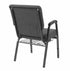 Chivari Gray Fabric Church Chair with Right Arm Cut Away Back 20.5" on Silver Vein Frame CH20GRSV-R-ZF-T