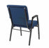 Chivari Indigo Fabric Church Chair w/ Dual Arms with Cut Away Back 20.5"  on Silver Vein Frame CH20IMSV-D-ZF-T