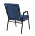 Chivari Indigo Fabric Church Chair w/ Dual Arms with Cut Away Back 20.5"  on Silver Vein Frame CH20IMSV-D-ZF-T