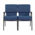 Chivari Indigo Fabric Two Seat Waiting Room Chair/Loveseat on Silver Vein Frame CH20IMSV-LR-KIT