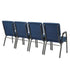 Chivari Indigo Fabric Four Seat Waiting Room Chair/Loveseat on Silver Vein Frame CH20IMSV-LR4-KIT
