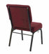Chivari Maroon Fabric Church Chair with Left Arm Cut Away Back 20.5" Wide Gold Vein Frame CH20MGV-L-ZF-T