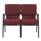 Chivari Maroon Fabric Two Seat Waiting Room Chair/Loveseat on Gold Vein Frame CH20MGV-LR-KIT