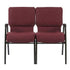 Chivari Maroon Fabric Two Seat Waiting Room Chair/Loveseat on Gold Vein Frame CH20MGV-LR-KIT