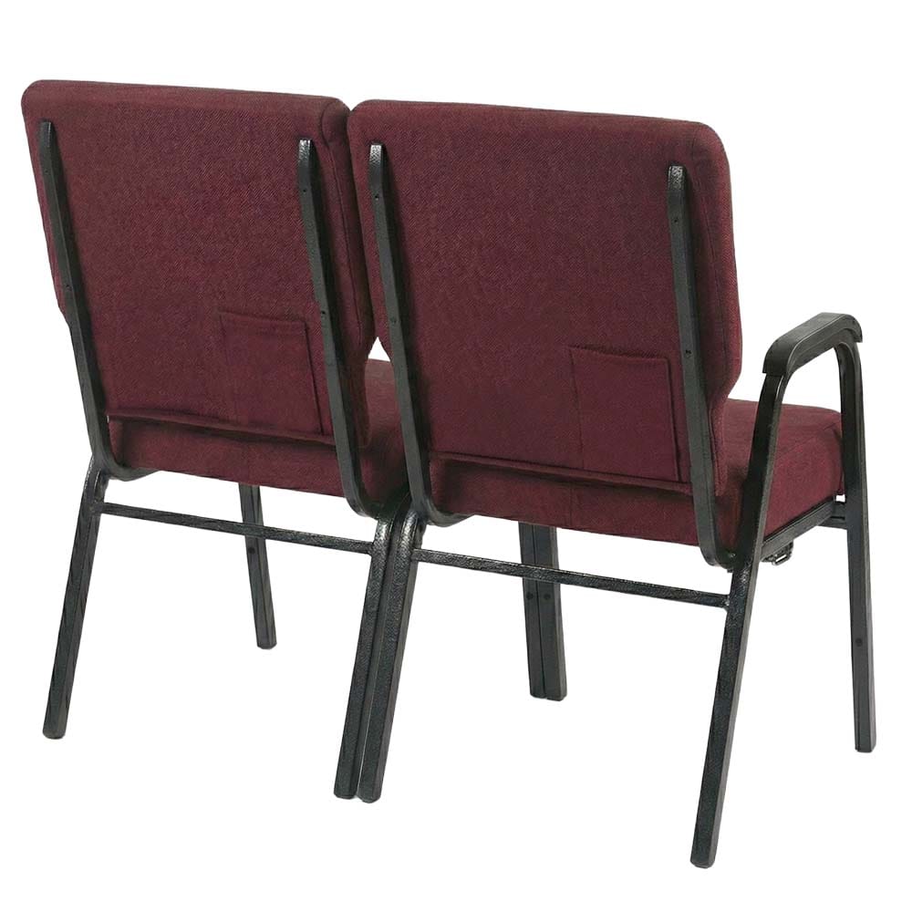Chivari Maroon Fabric Two Seat Waiting Room Chair/Loveseat on Gold Vein Frame CH20MGV-LR-KIT