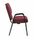 Chivari Maroon Fabric Church Chair with Right Arm Cut Away Back 20.5" on Gold Vein Frame CH20MGV-R-ZF-T