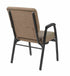 Chivari Tan Fabric Church Chair with Dual Arms Cut Away Back 20.5" on Gold Vein Frame CH20TGV-D-ZF-T