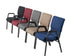 Chivari Tan Fabric Church Chair with Dual Arms Cut Away Back 20.5" on Gold Vein Frame CH20TGV-D-ZF-T