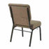Chivari Tan Fabric Church Chair with Left Arm Cut Away Back 20.5" on Gold Vein Frame CH20TGV-L-ZF-T